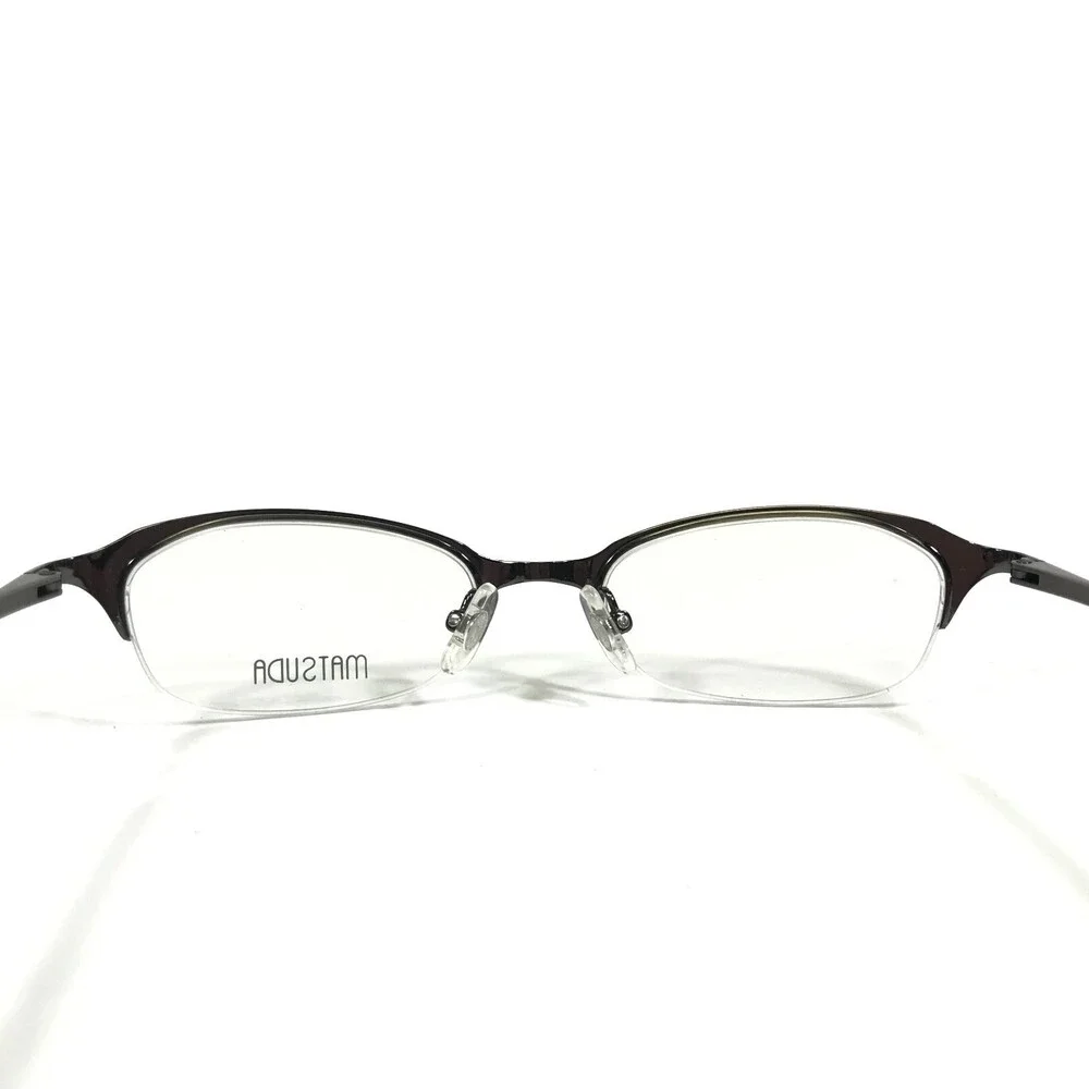 Matsuda Eyeglasses Frames 10208 AGR Brushed Gunmetal Gray Cat Eye 49-19-142